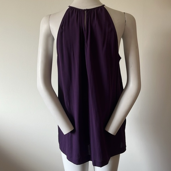 Theory Silk Purple Halter Top Size M - Picture 6 of 11